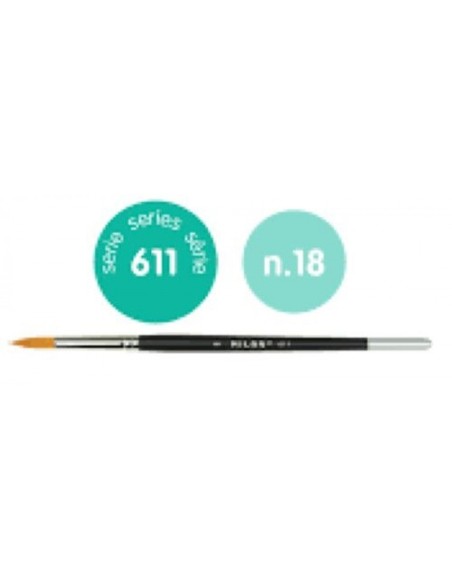 C 3 pincel sintetico redondo nº 18 serie 611 mango corto